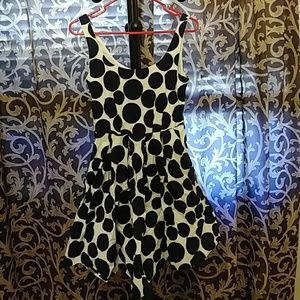 Dark Navy Polka Dot Dress